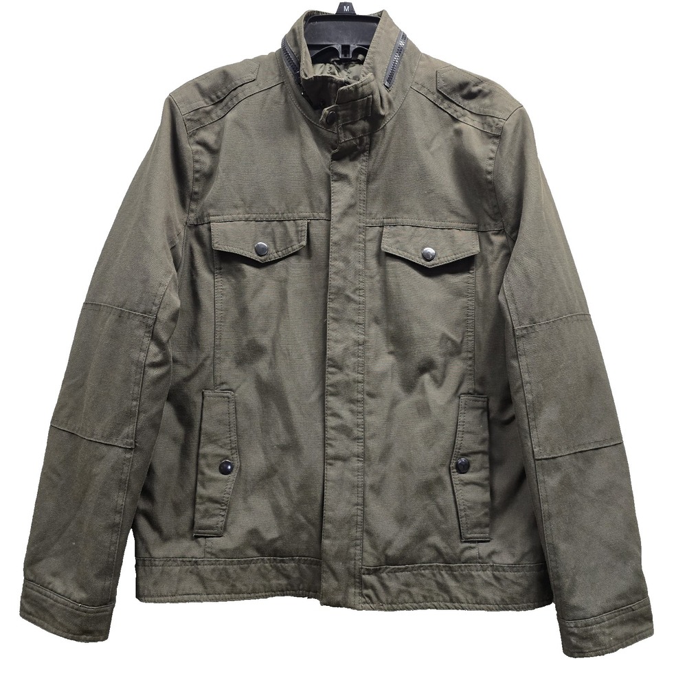 Kenneth Cole NY Men's Med Full Zip Chore Coat Jacket Military Utility Field Barn